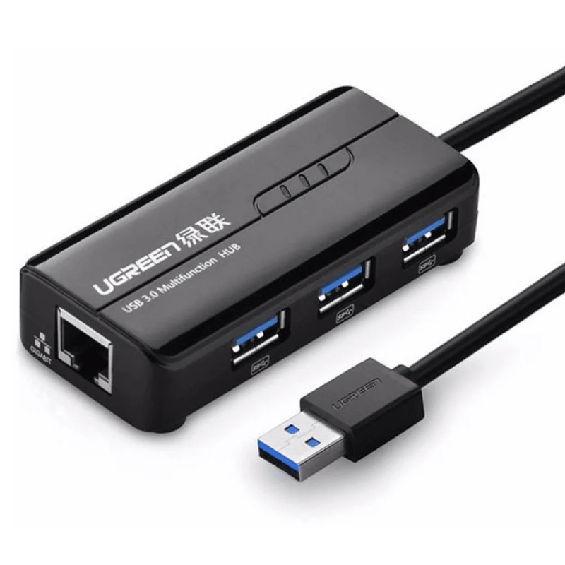 Ugreen USB 3.0 Hub with Gigabit Ethernet - موزع يو أس بي